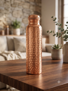 Himalayan Hand-Hammered Copper Water Bottle